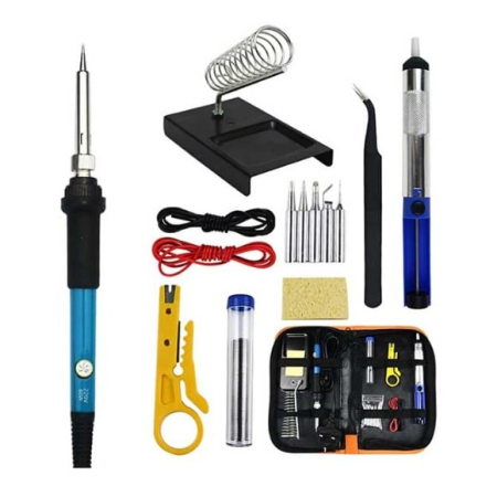 CASĂ, GRĂDINĂ & DIY - Set lipit letcon 60W reglabil 15 în 1 cu accesorii și husă