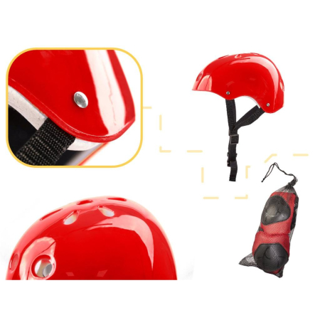 Set Protecție Copii 7 Piese, Casca Skateboard Roșie, Protecții pentru Mâini, Genunchi și Coate [1]