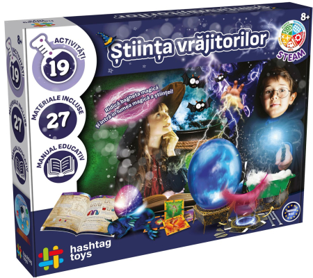 JOCURI SI JUCARII - Set Stiinta Vrajitorilor cu experimente interactive pentru copii - IoArtify.ro