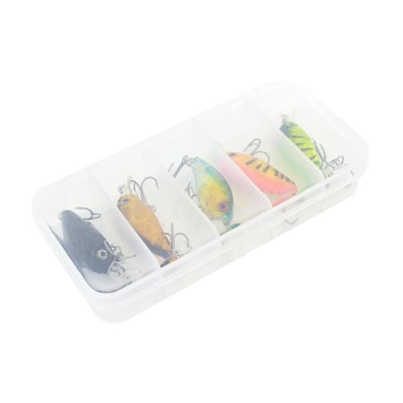 Set Vobler 5 Piese pentru Pesti Pradatori - Culori Vii, Imitație Solzi, Zdrănitoare, Transport Ușor [2]