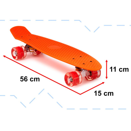 Skateboard Penny Board pentru copii cu roți LED din cauciuc, design colorat și sigur pentru peste 3 ani [2]