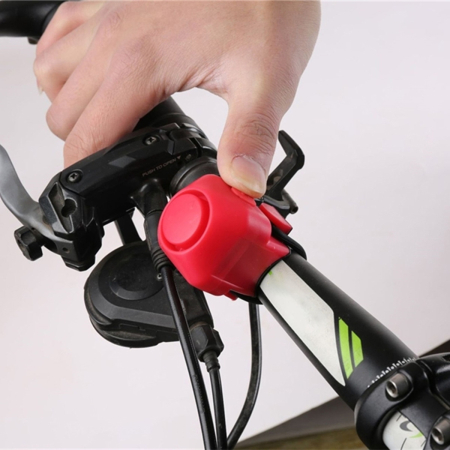 Sonerie electrică pentru biciclete, trotinete și scutere – montaj pe ghidon, rezistent la apă, culoare neagră [7]