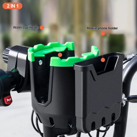 Suport 2-in-1 pentru telefon și sticlă de apă – Montaj pe motocicletă, bicicletă, scuter, trotinetă și cărucior bebeluș [1]