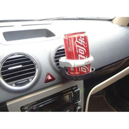Suport auto pahar băuturi universal, montaj pe aerisire, design ergonomic, compatibil toate mașinile, culoare argintiu-negru [2]