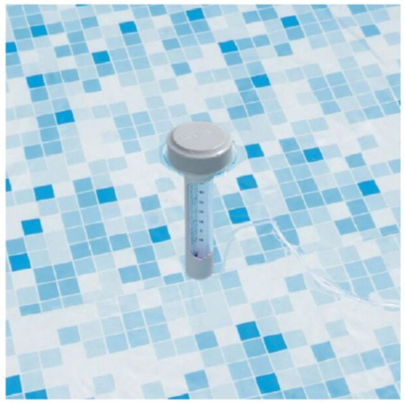 Termometru plutitor pentru piscină, precis și durabil, cu snur și design alb modern [4]