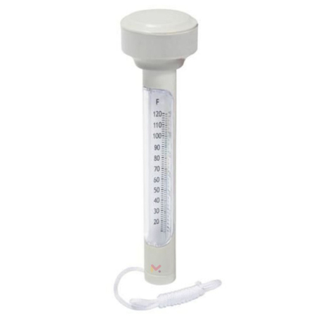 Termometru plutitor pentru piscină, precis și durabil, cu snur și design alb modern [1]