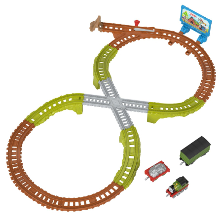 JOCURI SI JUCARII - Thomas Set de Joaca Trenulet cu Circuit si Accesorii Whiffs Recycling Run cu 50 piese - IoArtify.ro