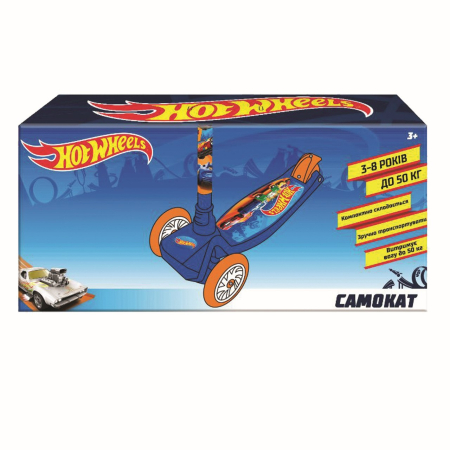 JOCURI SI JUCARII - Trotineta cu 3 Roti Hot Wheels cu roți din poliuretan rezistent - IoArtify.ro