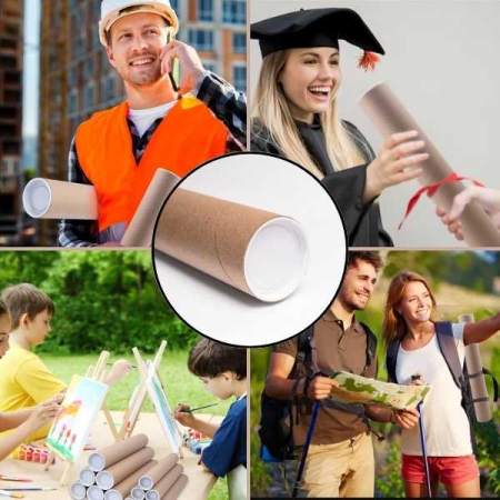 Set 2 Tuburi din Carton pentru Protecție și Transport Documente și Proiecte – Durabile și Sigure [7]