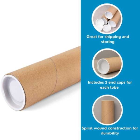 Set 2 Tuburi din Carton pentru Protecție și Transport Documente și Proiecte – Durabile și Sigure [1]