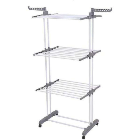 Articole pentru Casa - Uscător Vertical Pliabil de Rufe Mercaton, 3 Nivele, Capacitate 40 Kg, Design Robust și Compact, Alb