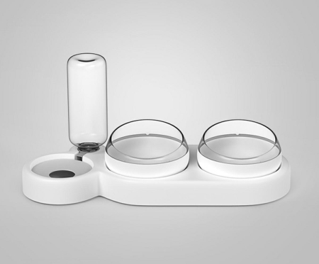 Vas Dublu Inclinat pentru hranire pisici cu Dispenser Apa AVX-AG684E capacitate 1.5 litri – IoArtify.ro [6]