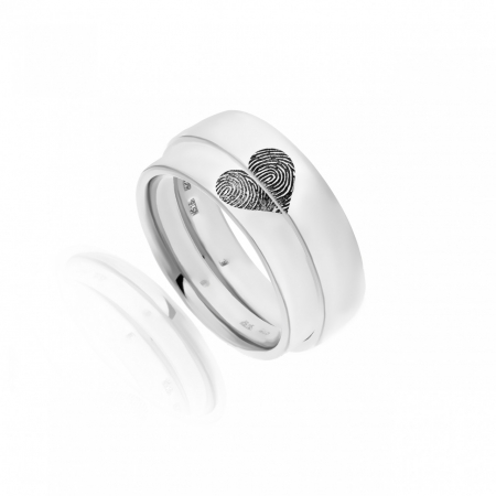 Verigheta personalizată din Argint 925 cu amprente – cadou unic și elegant pentru dragoste adevărată [3]