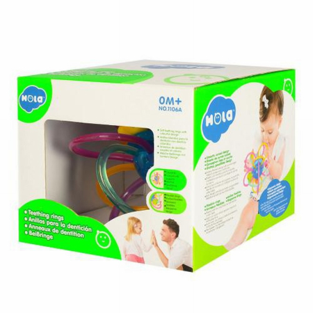 Jucarii pentru bebelusi - Zornaitoare Gingivala Bebe cu texturi moi pentru masaj gingii - IoArtify.ro