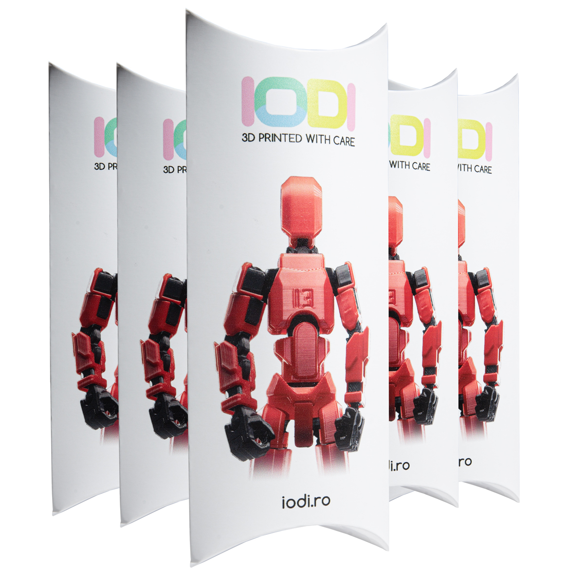 Robot jucarie cu articulatii R13, mediu, 16,5cm, imprimat 3D, complet asamblat- verde [5]