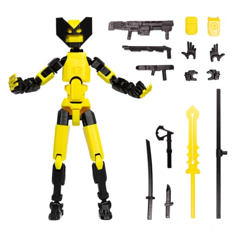 Robot R13 - Robot figurina cu articulatii tip Wolverine, 16,5 cm, imprimat 3D, complet asamblata