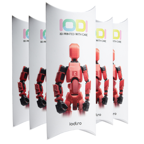 Robot jucarie cu articulatii R13, mediu, 16,5cm, imprimat 3D, complet asamblat- verde [4]