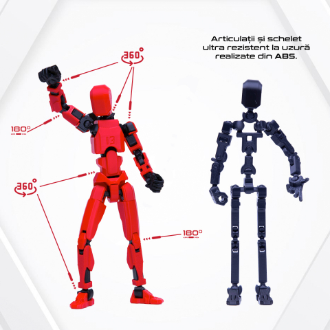 Robot jucarie cu articulatii R13, mediu, 16,5cm, imprimat 3D, complet asamblat - BASIC [2]