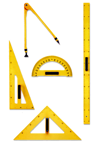 Instrumente geometrie pentru tabla scolara