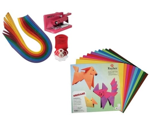 Quilling, Origami si accesorii