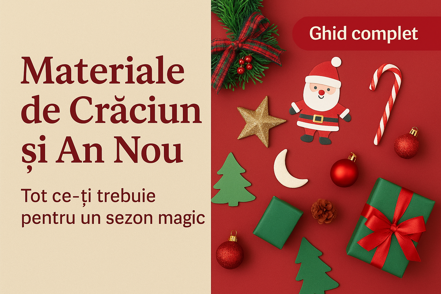 🎄 Materiale de Crăciun și An Nou – tot ce-ți trebuie pentru un sezon magic