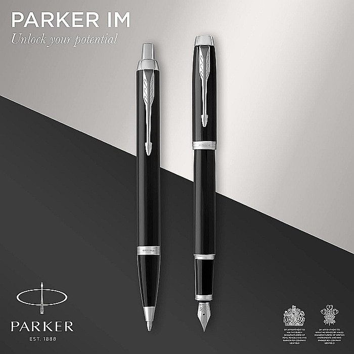 PARKER SET IM DUO STANDARD BLACK-SILVER STILOU + PIX CT 160390 [2]