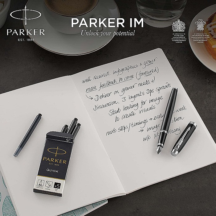 PARKER SET IM DUO STANDARD BLACK-SILVER STILOU + PIX CT 160390 [6]