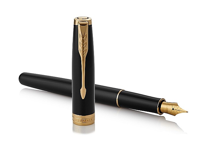 PARKER SET SONNET DUO STILOU + ROLLER GT, PENITA M, BLACK LACQUER AND GOLD 160394/2093371 [2]