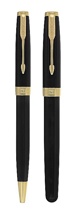 PARKER SET SONNET DUO STILOU + ROLLER GT, PENITA M, BLACK LACQUER AND GOLD 160394/2093371 [7]