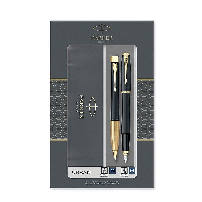 PARKER SET URBAN DUO STILOU + ROLLER GT, PENITA M, MATTE BLACK WITH GOLD 160392 [1]