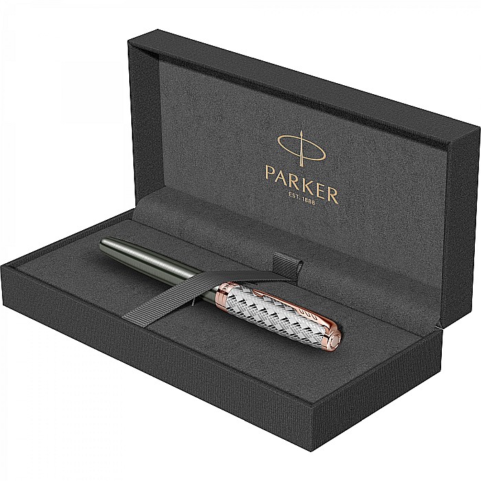 PARKER STILOU SONNET PREMIUM METAL , GRI GT, PENITA F 18K 160414 [5]