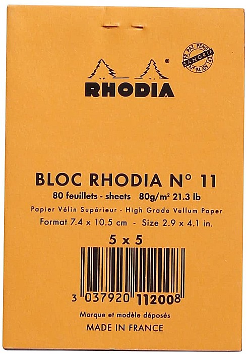 RH BLOC NOTES A7 80F N11 AR ORANGE RHODIA 11200C [5]