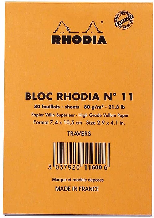 RH BLOC NOTES A7 80F N11 DR ORANGE RHODIA 11600C [3]