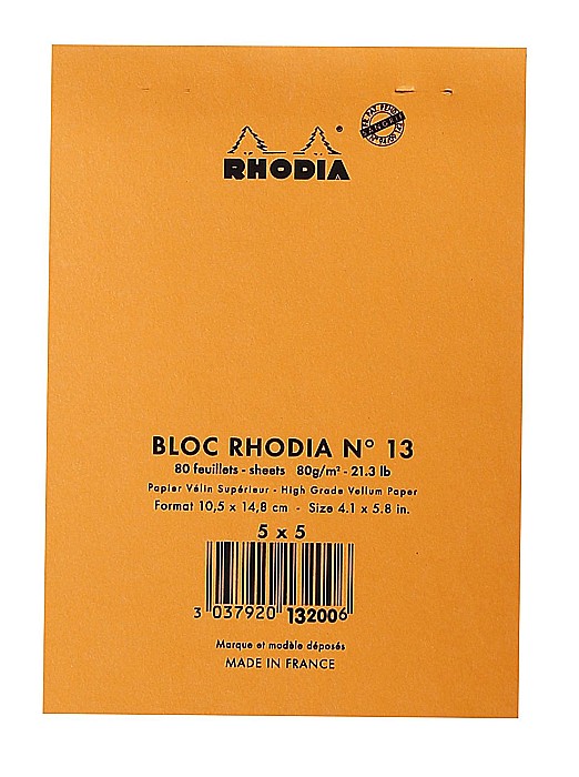 RH BLOC NOTES A6 80F N13 AR ORANGE RHODIA 13200C [2]