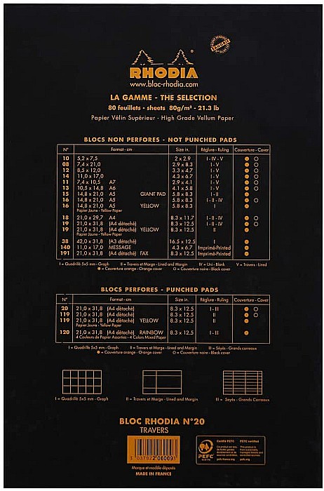 RH BLOC NOTES A4 80F N20 AR ORANGE RHODIA 20200C [3]