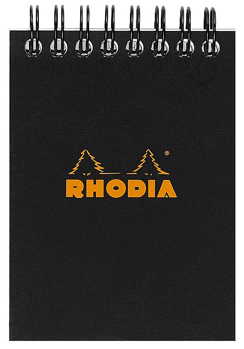 RH BLOC NOTES A7 SPIRA 80F AR BLACK RHODIA 115009C [1]