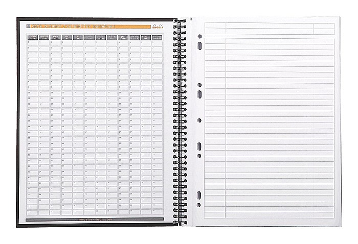 RH REGISTRU CARTONAT A4 80F DR SPIRA BLACK RHODIA 191310C [2]