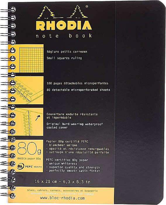 RH BLOC NOTES A5+ SPIRA 80F AR BLACK RHODIA 193429C [1]
