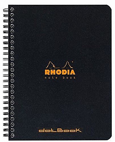 RH BLOC NOTES A5 SPIRA 80F DOTS BLACK RHODIA 193439C [1]