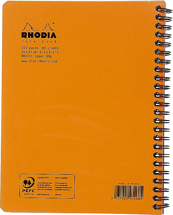 RH BLOC NOTES A5+ SPIRA 80F DR ORANGE RHODIA 193468C [3]