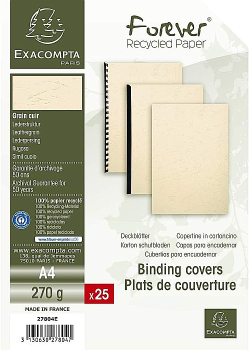 EX COPERTA CARTON IMITATIE PIELE A4 NATUR 25/SET 27800E/27809E [2]