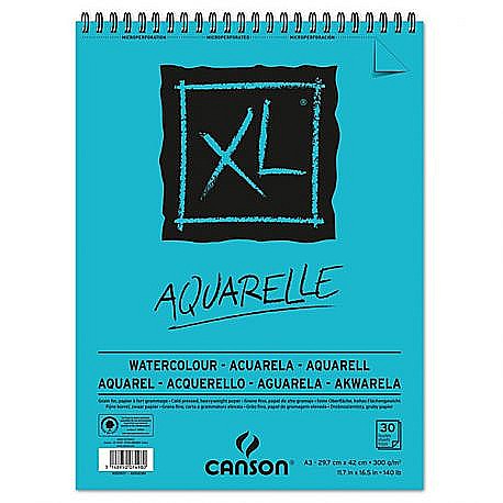 PR BLOC CANSON AQUARELLE A3 XL SPIRA 30F 300GR/M2 400039171 [1]