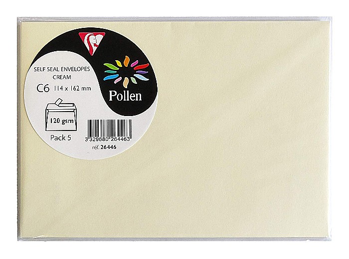 PLIC CLAIREFONTAINE C6 5/SET CREM 26446C [1]