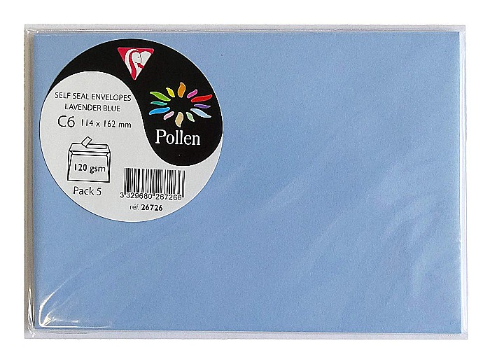 PLIC CLAIREFONTAINE C6 5/SET ALBASTRU LAVANDA 26726C [1]