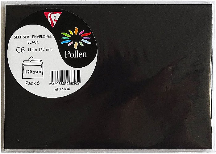 PLIC CLAIREFONTAINE C6 5/SET NEGRU 26836C [2]