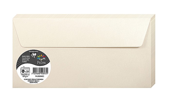 PLIC CLAIREFONTAINE DL PERLAT 20/SET CREM 50045C [1]