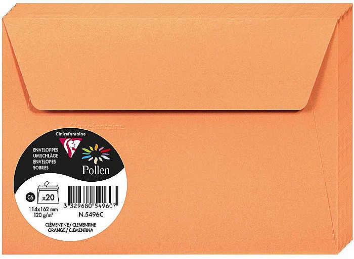 PLIC CLAIREFONTAINE C6 20/SET ORANGE 5496C [1]