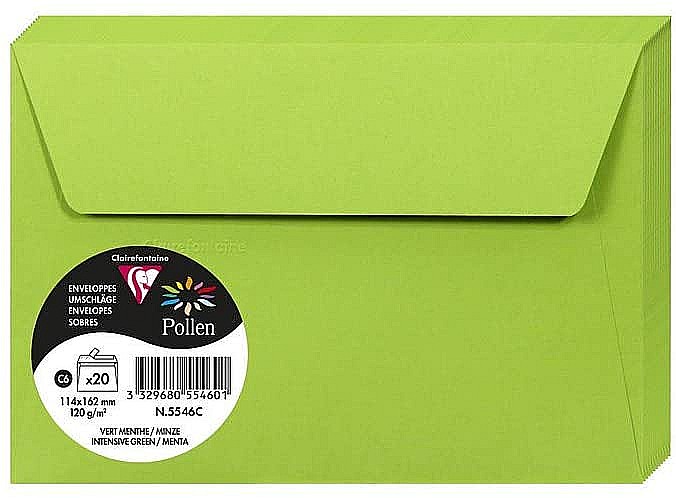 PLIC CLAIREFONTAINE C6 20/SET VERDE INTENS 5546C [1]