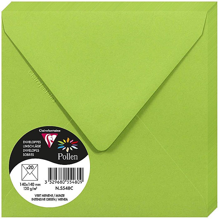 PLIC CLAIREFONTAINE 140*140 20/SET VERDE INTENS 5548C [1]