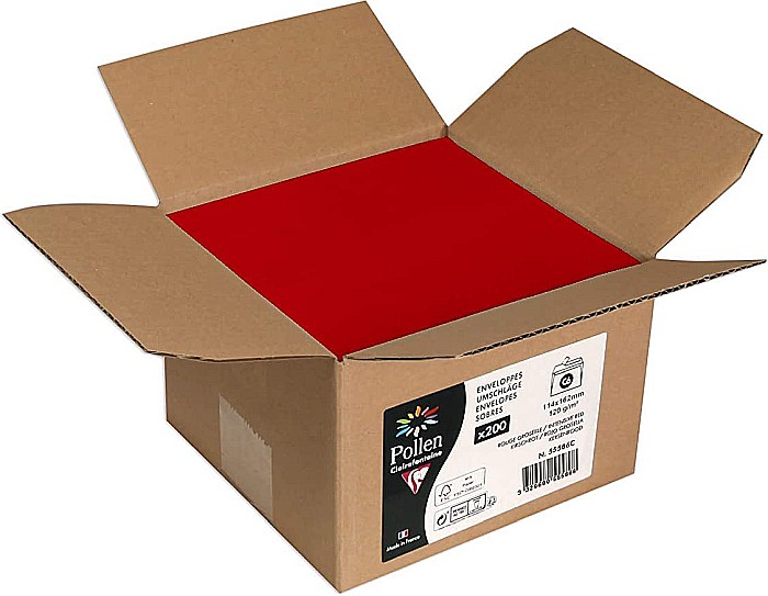 Plic Clairefontaine C6 200/set, rosu 55586C [1]